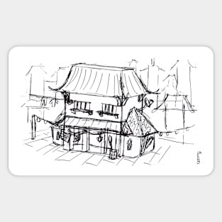 Illustration Treasures - Fishing Market Sketch Sticker